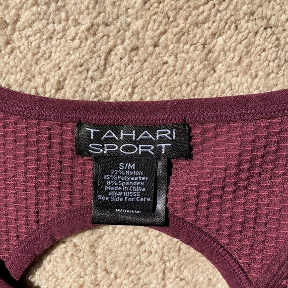 Tahari sport bubble knit keyhole sports bra top S / M or L / XL - Picture 15 of 17